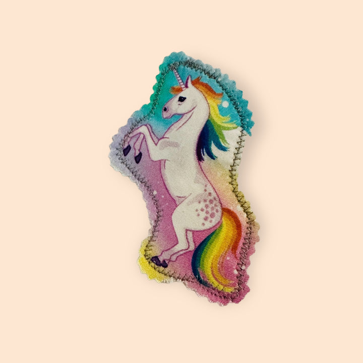 Vintage Sleeveless Button Down Shirt with Unicorn Patch